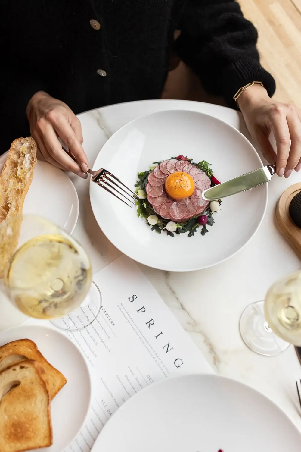 Een gerecht van Spring Café Brasserie van bovenaf